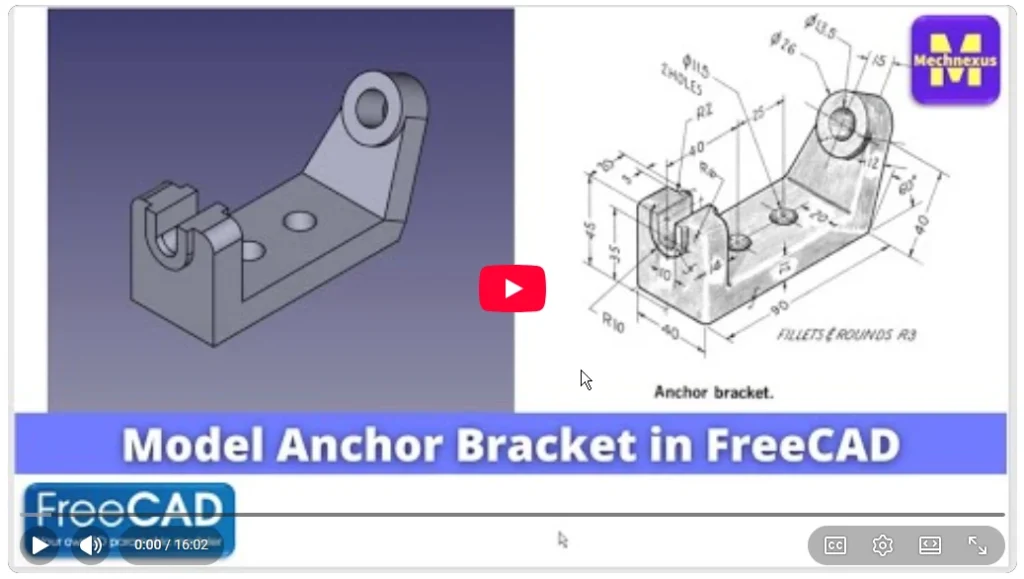 2026 01 22 15 06 41 Model Anchor Bracket in FreeCAD FreeCAD Tutorial Mechnexus YouTube — Moz