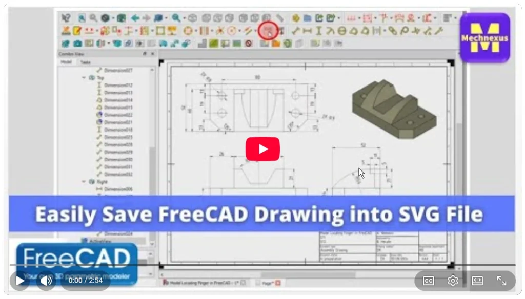 2026 01 22 16 16 35 Easily Save FreeCAD Drawing into SVG File FreeCAD Tutorial Mechnexus You