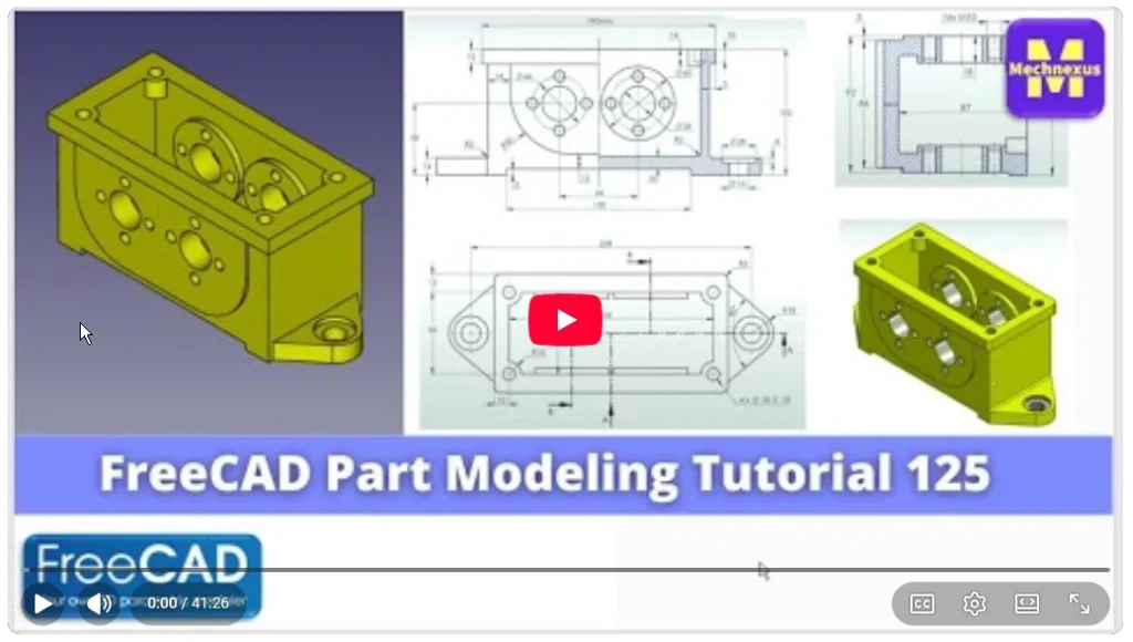 2026 01 22 16 38 43 FreeCAD Part Modeling Tutorial 125 FreeCAD Tutorial Mechnexus YouTube —