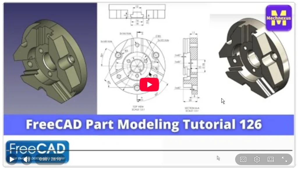 2026 01 22 16 39 45 FreeCAD Part Modeling Tutorial 126 FreeCAD Tutorial Mechnexus YouTube —