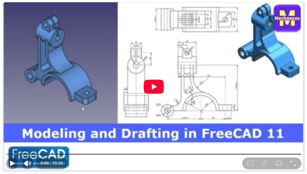2026 01 22 16 48 15 Modeling and Drafting in FreeCAD 11 FreeCAD Tutorial FreeCAD Drawing Mechn