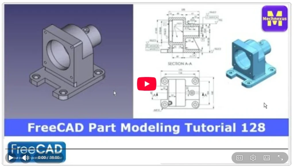 2026 01 22 16 56 05 FreeCAD Part Modeling Tutorial 128 FreeCAD Tutorial 3D Modeling Tutorial F