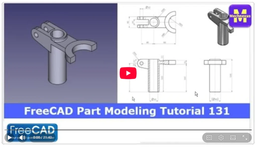2026 01 22 17 01 36 FreeCAD Part Modeling Tutorial 131 FreeCAD Tutorial 3D Modeling Tutorial F