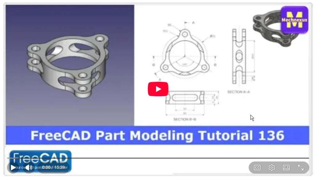 2026 01 22 17 10 08 FreeCAD Part Modeling Tutorial 136 FreeCAD Tutorial 3D Modeling Tutorial F